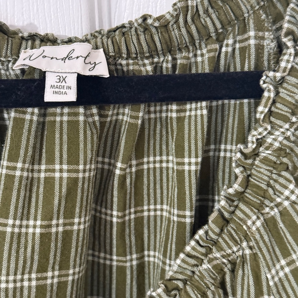 Green Plaid Wonderly dress - Picture 4 of 4